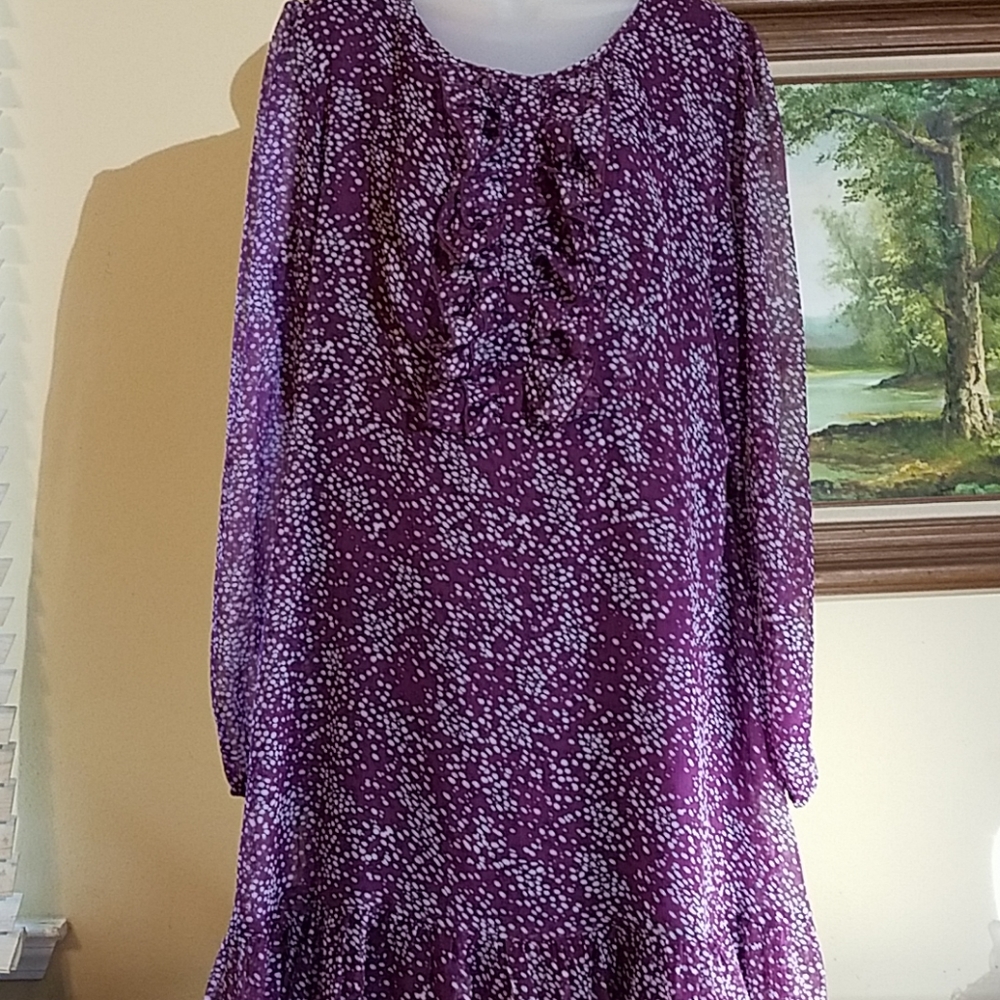 Purple shift dress  e9